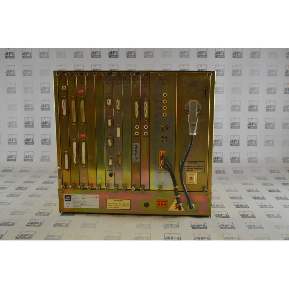  AB OSAI 86001887 R 10 SLOT RACK W/115V POWER SUPPLY AND FANS