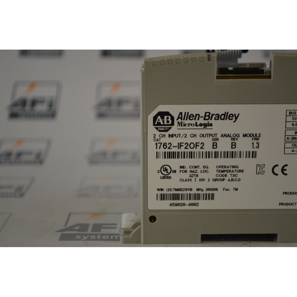 Allen-Bradley 1762-IF2OF2 SER B 2 CHAN IN / 2 CHAN OUT ANALOG MODULE