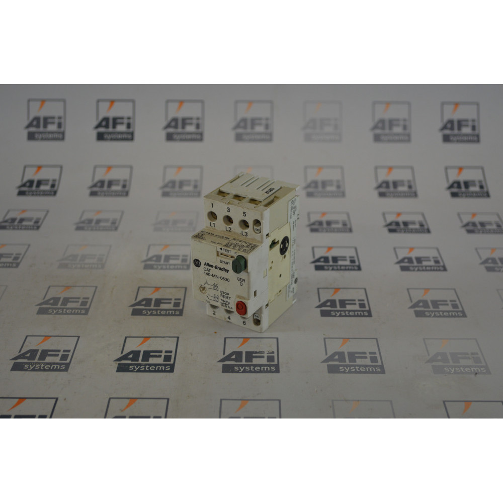 Allen-Bradley 140-MN-0630 SER D STARTER MOTOR PROTECTOR MANUAL 4-6.3AMP 3POLE