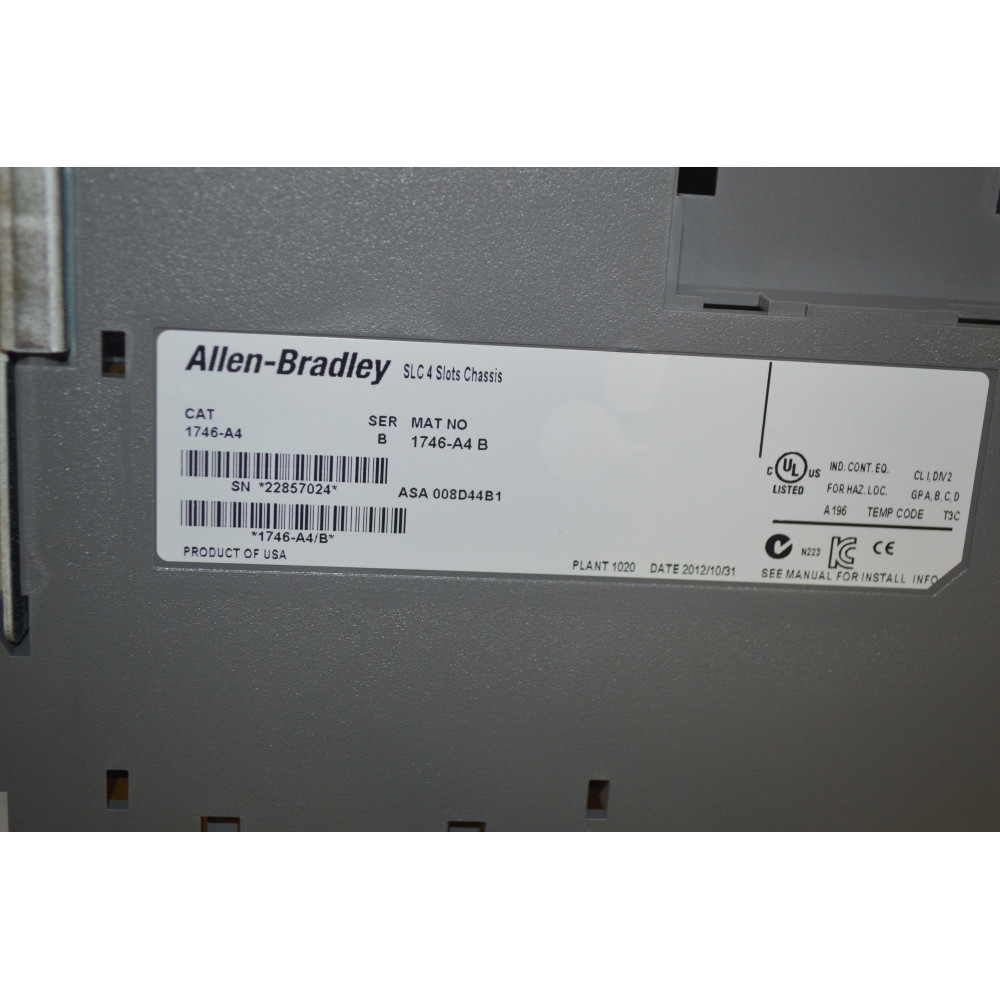 Allen Bradley 1746-A4 SER B SLC500 4-slot chassis