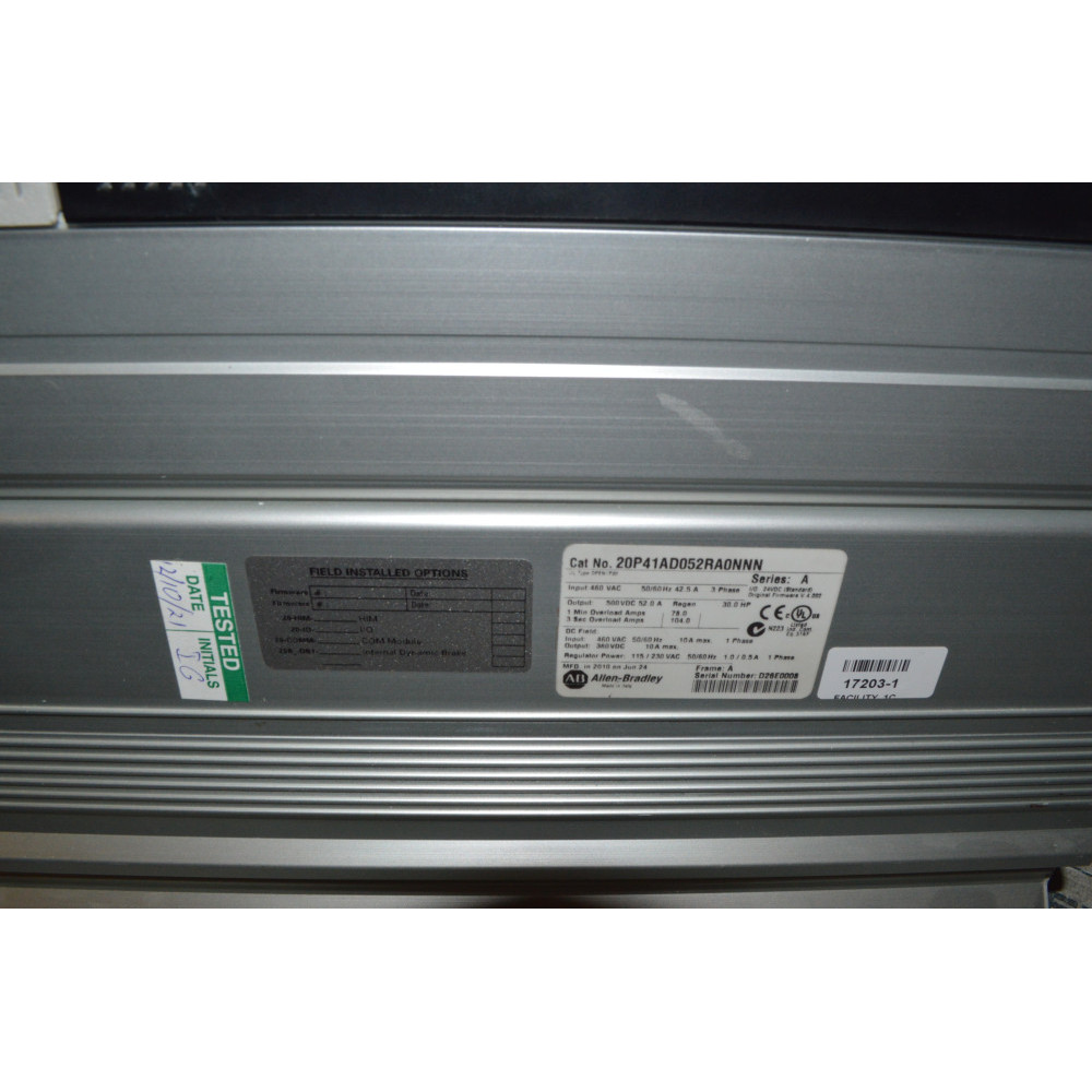 Allen Bradley 20P41AD052RA0NNN DC Drive