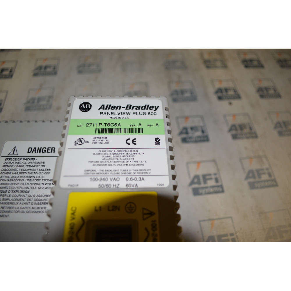 ALLEN  BRADLEY 2711P-T6C5A PANELVIEW PLUS 600
