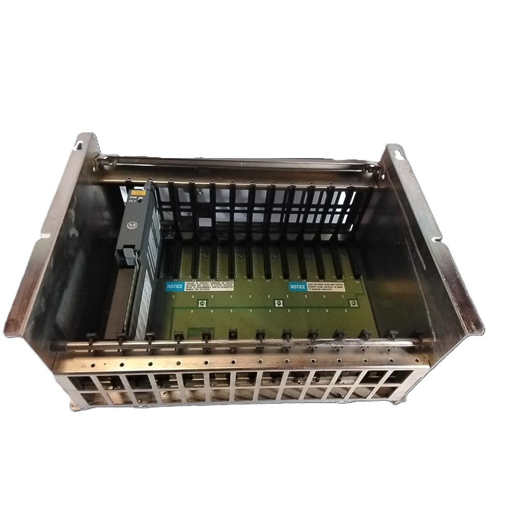 ALLEN BRADLEY 1771-A3B I/O CHASSIS ASSEMBLY. PLC-5. 12 SLOT. 19 INCH. 24 AMPS @ 5.25 V DC MAX. SERIES B.