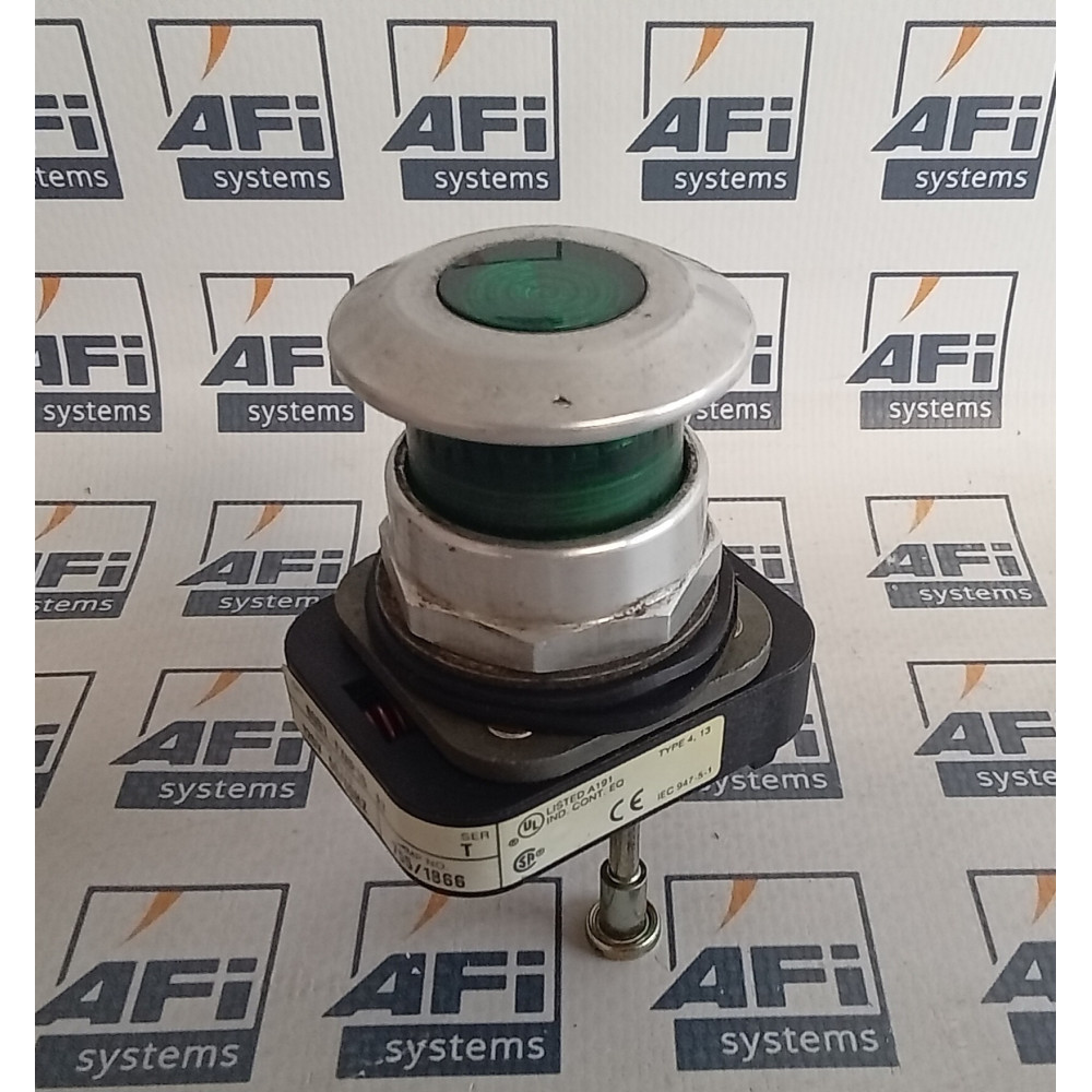 Allen-Bradley 800T-FXNP16A7 Mushroom Head Pushbutton 3-Position Green Lens