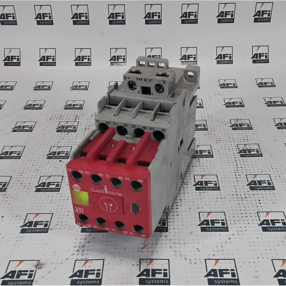 ALLEN BRADLEY 700S-CF620EJC SAFETY CONTROL RELAY
WITH FRONT-MOUNT AUXILIARY CONTACTS
8-POLE
6 N/O
2 N/C.
24 VDC COIL