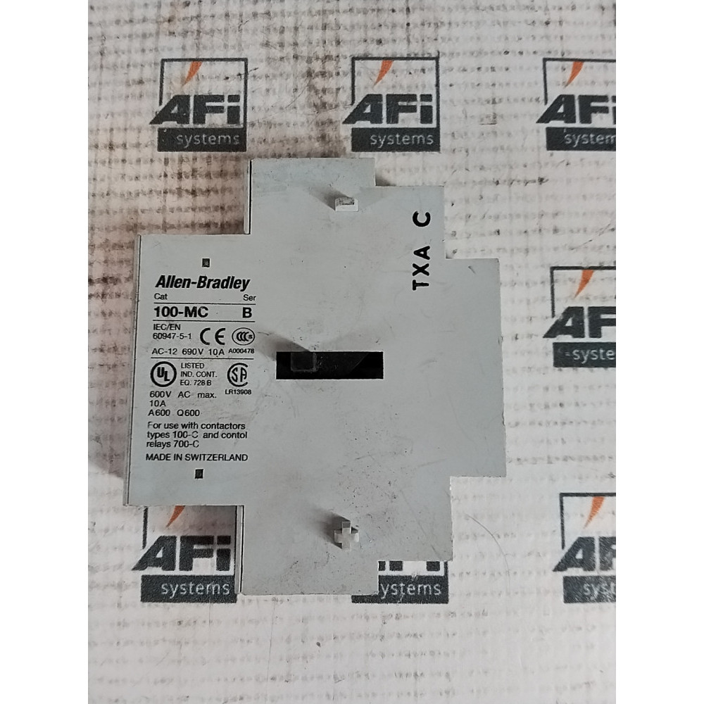 ALLEN BRADLEY 100-MC SERIES B MECHANICAL INTERLOCKW/O AUXILIARY CONTACTFOR USE W/ 100-C CONTACTOR/ 700-C RELAY