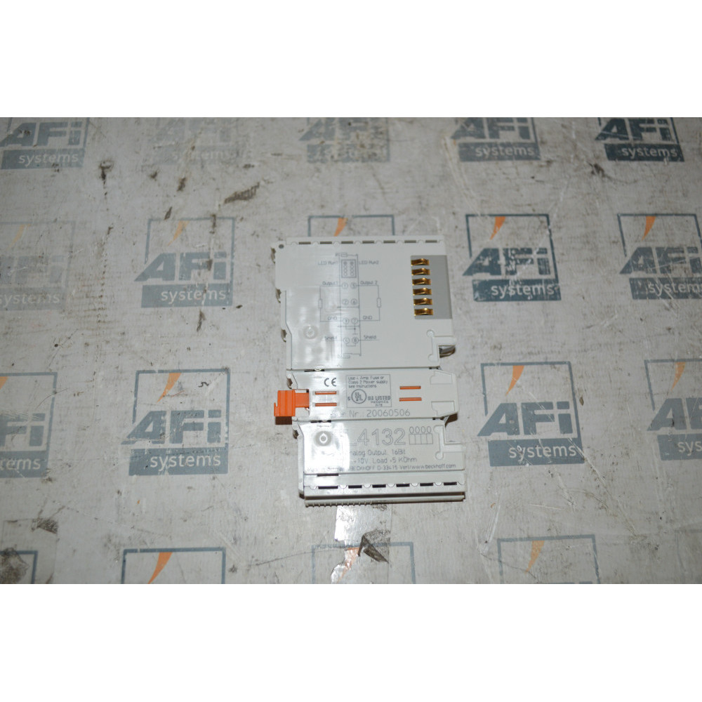 BECKHOFF EL4132 2-CHANNEL ANALOG OUTPUT TERMINAL -10 V.10 V  16 BIT
