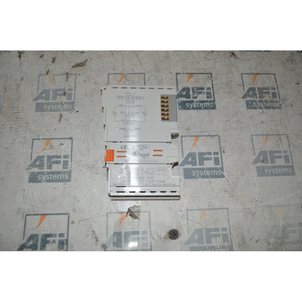 BECKHOFF EL3142 2-CHANNEL ANALOG SUPPLY TERMINAL 020 MA  SINGLE-ENDED  16 BIT