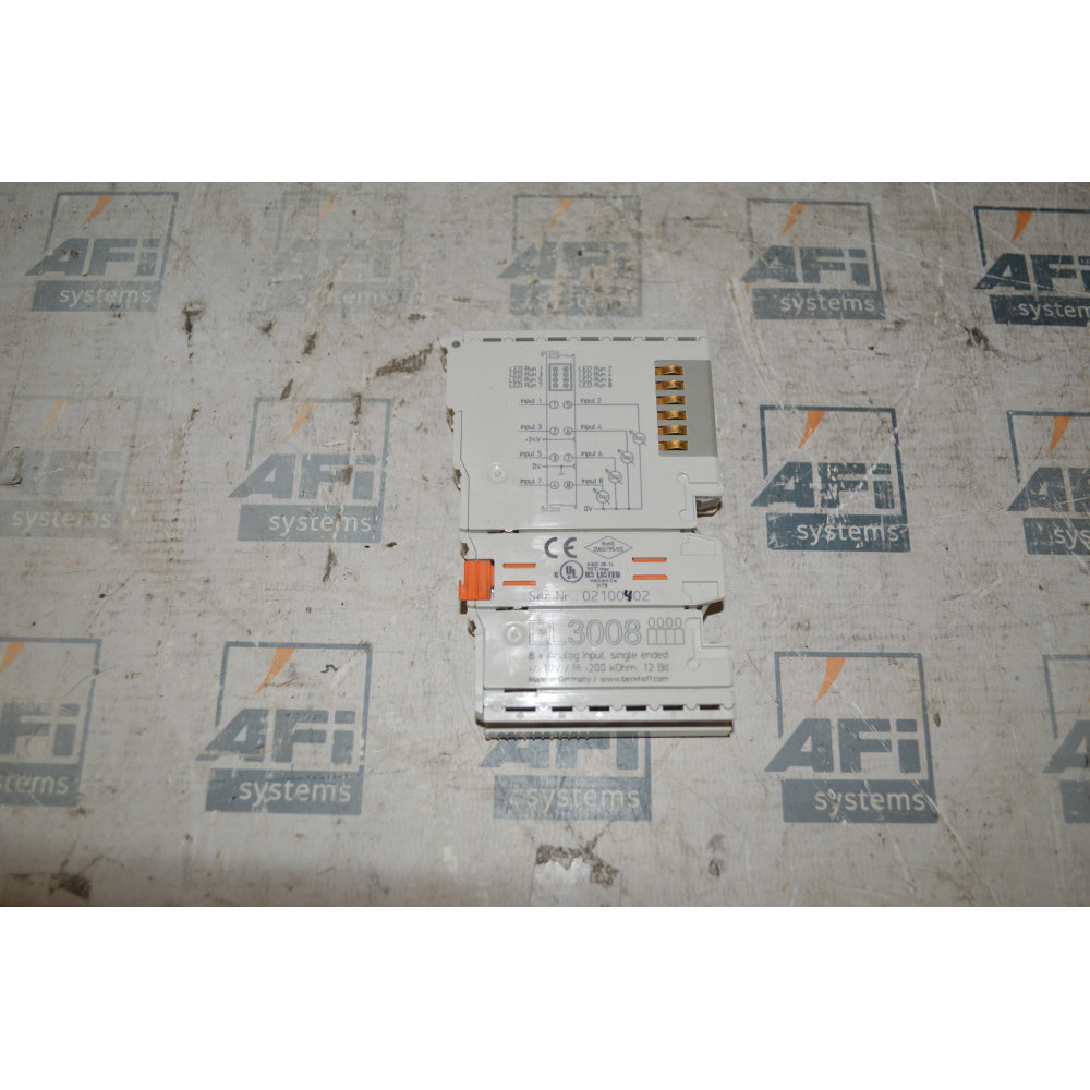 Beckhoff EL3008 8-channel-analog-input terminal -10 V...10 V  single-ended  12 bit