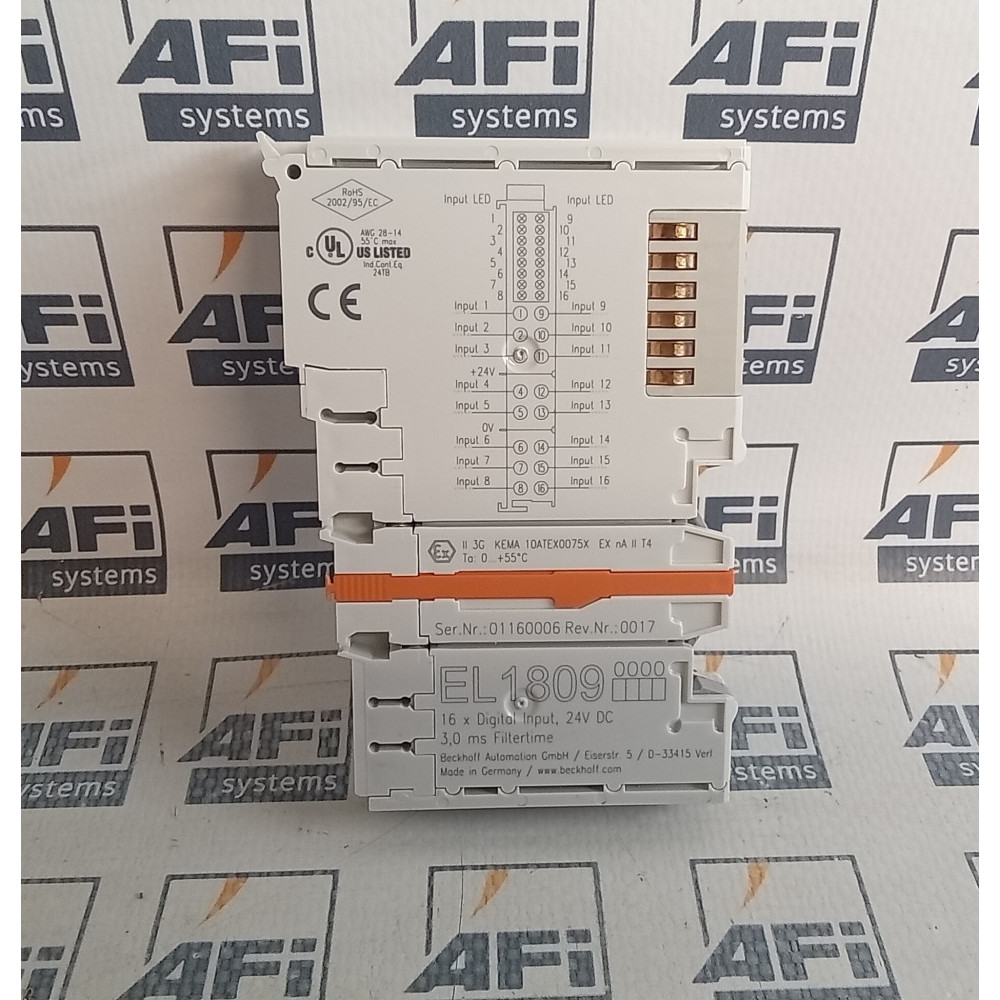 Beckhoff EL1809 EtherCat 16-Channel Digital Input Terminal