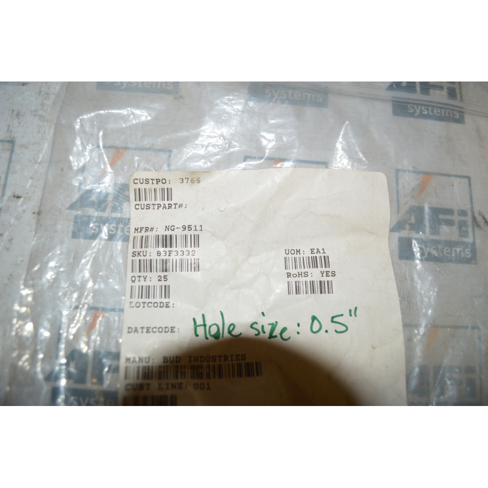 Bud Industries NG-9511 Cable Gland: Cable size 0.12-0.26