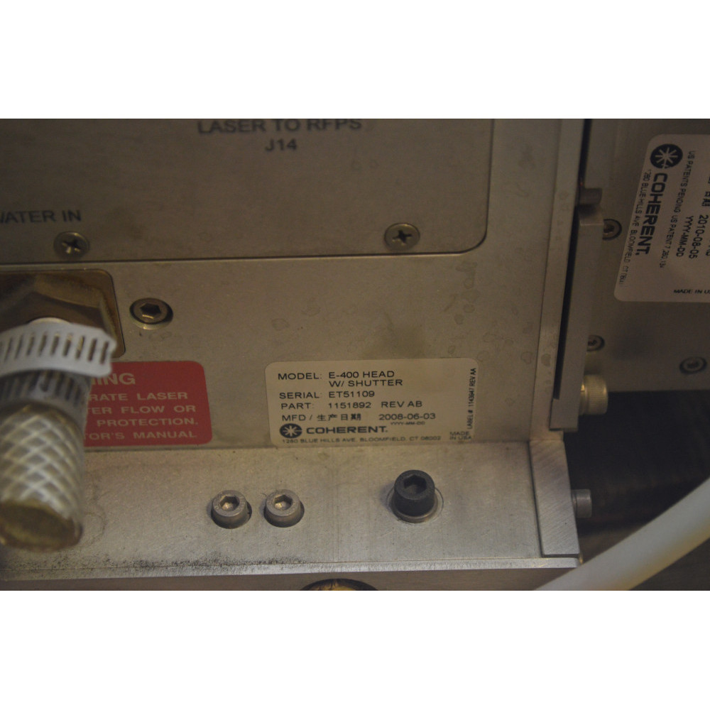 COHERENT E-400 Coherent Diamond E400 Laser Head w/shutter w/ E-Series RF Power Supply 1151892-1146638