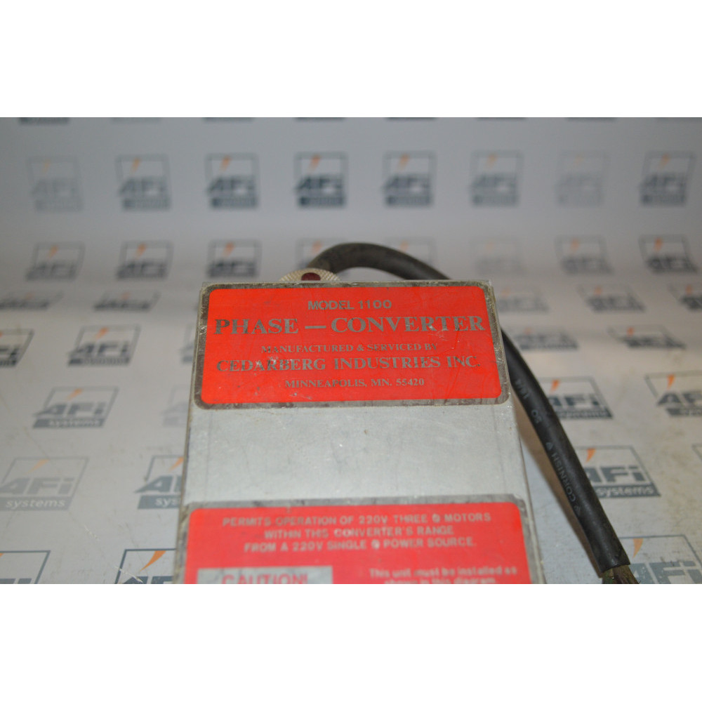 Cedarburg 1100 PHASE CONVERTER