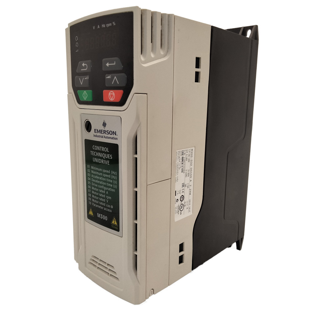 Control Techniques M300-032 00100 A 1ph 200...240VAC 2.2kW, 3HP, 10A Inverter