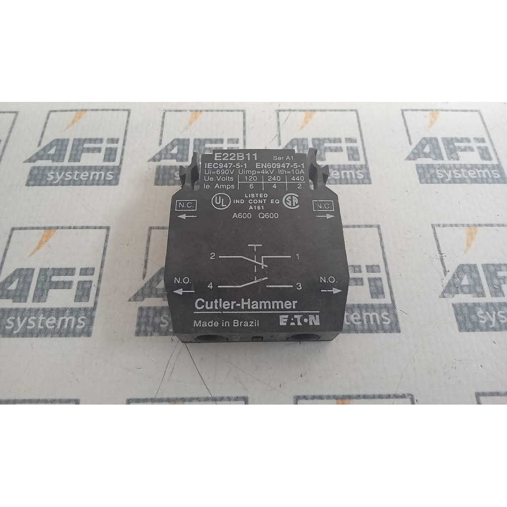 Cutler Hammer E22B11 Contact Block / Screw Terminal