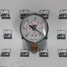 DURO UNITED 20-200ND-02L-VAC PRESSURE GAUGE -30 TO 0 2IN FACE 1/4NPT DURO UNITED 20-200ND-02L-VAC PRESSURE GAUGE -30 TO 0 2IN FACE 1/4NPT