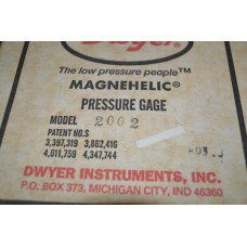Dwyer Instruments 2002 MAGNAHELIC