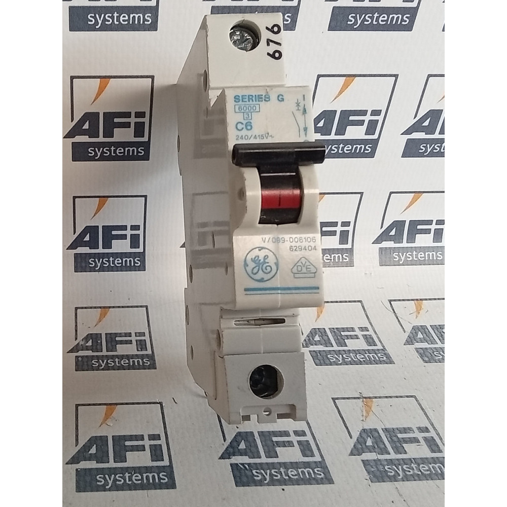 General Electric V/099-006106 Circuit Breaker C-Curve 6Amp