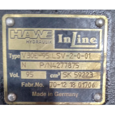 HAWE V30E-95 LSV-2-0-01 Twin Piston Pump HAWE V30E-95 LSV-2-0-01 Twin Piston Pump