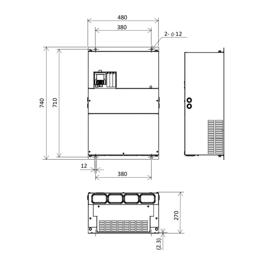 Hitachi P1-02520-HFUF 110kW 217A Inverter