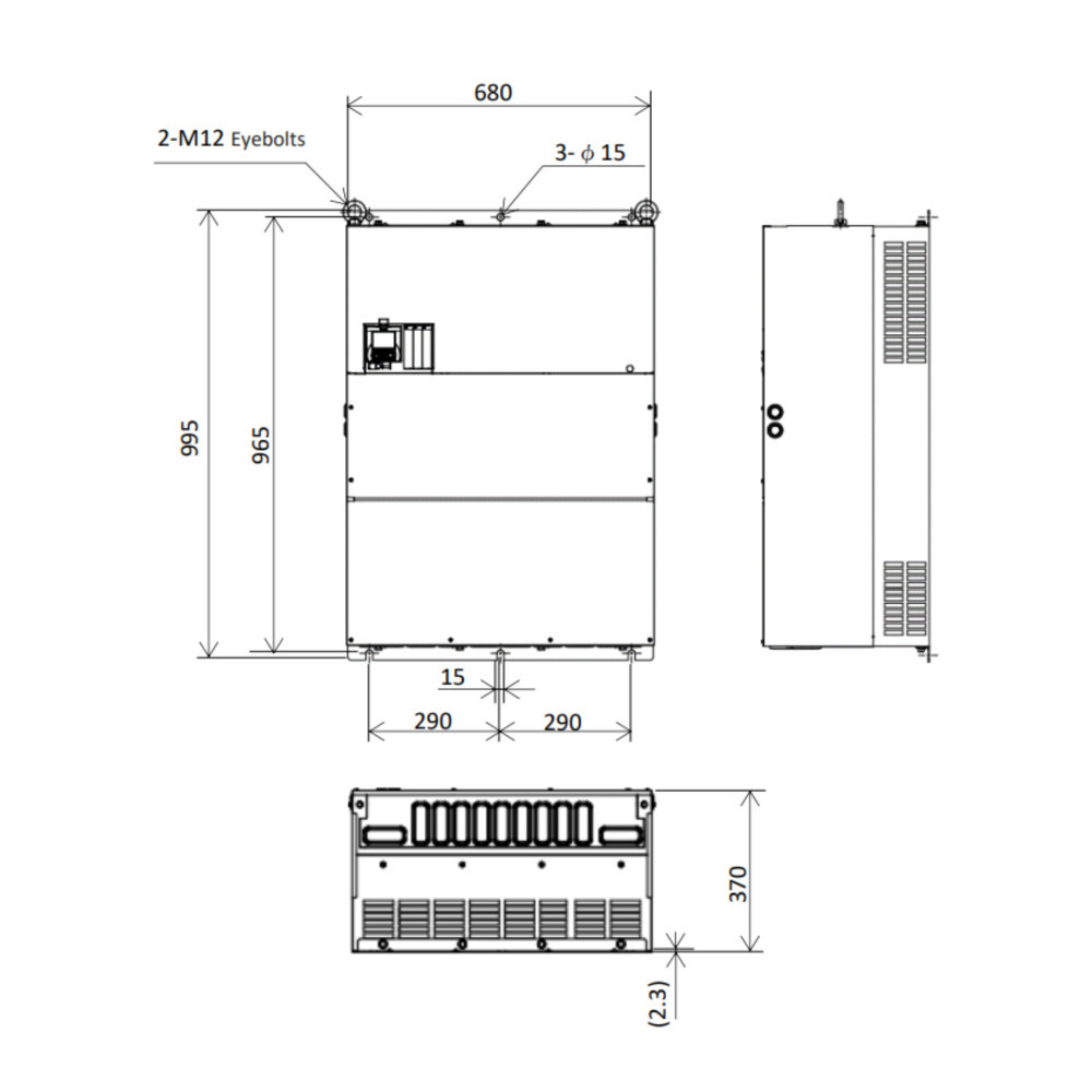 Hitachi P1-04320-HFUF 185kW 370A Inverter