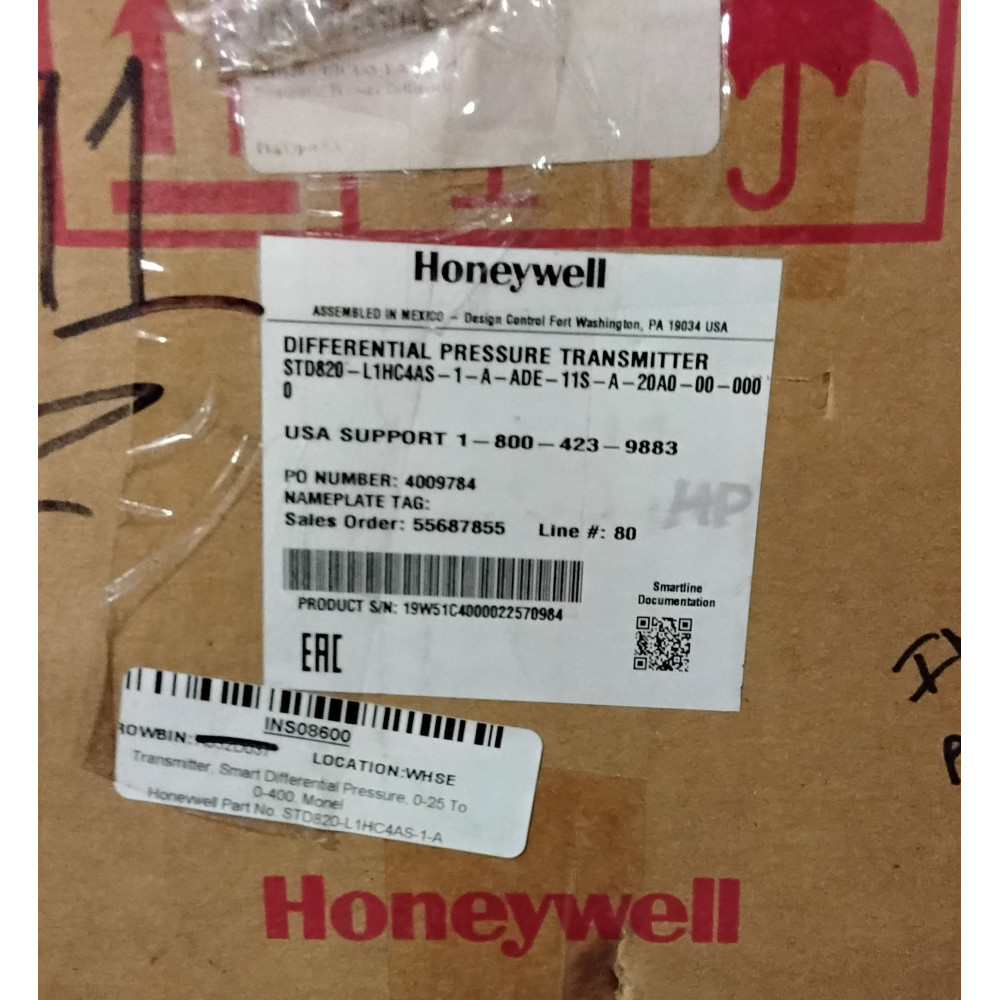 Honeywell STD820-L1HC4AS-1-A-ADE-11S-A-20A0-00-0000 Pressure Transmitter