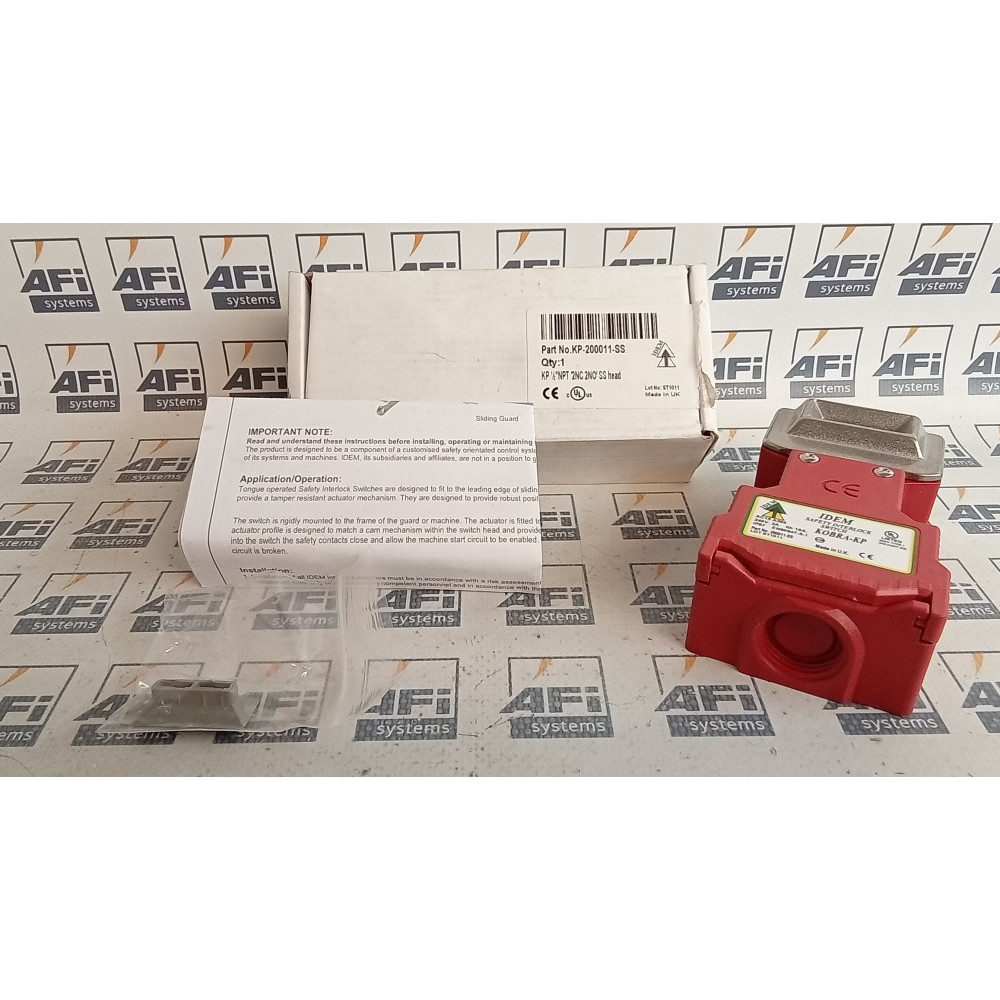 IDEM KP-200011-SS Safety Switch Tongue (Key) Interlock Operated