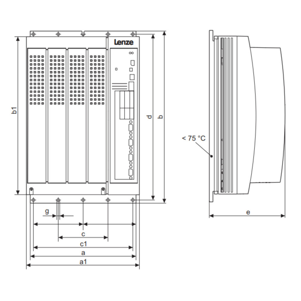 Lenze EVS9328-CSV003 22kW 47A 9300 Servo VFD