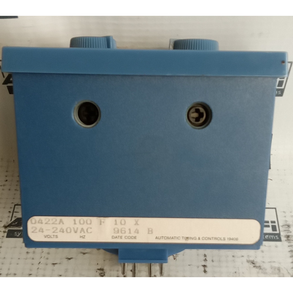 MARSH BELLOFRAM ATC 0422A100F10X DISCONTINUED BY MANUFACTURER
TIMER RELAY
10 AMP
8 PIN
24/240 VAC
30 VDC
1/8 HP