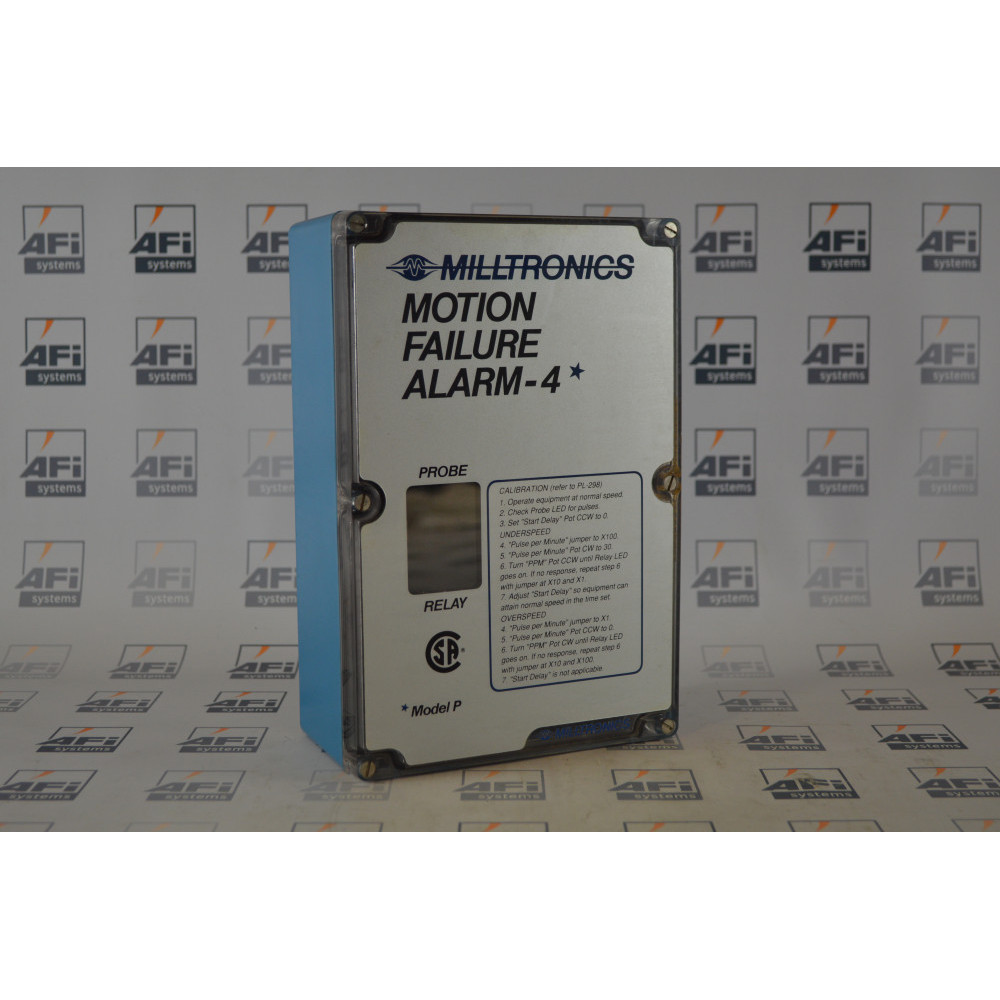 MILLTRONICS MFA-4P MOTION FAILURE ALARM CONTROLLER MODEL P