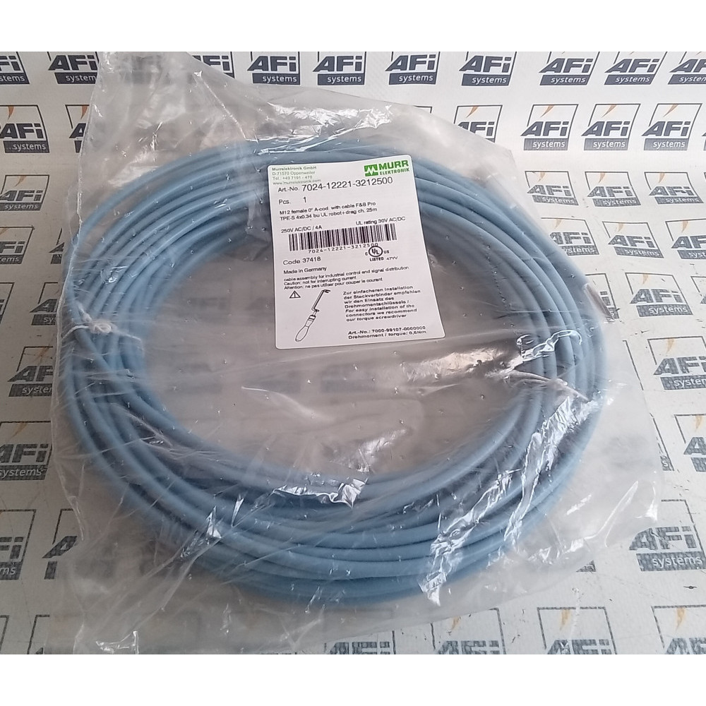 Murr Elektronik 7024-12221-3212500 Connection Cable 82ft/25m Female to Pigtail M12 Connector