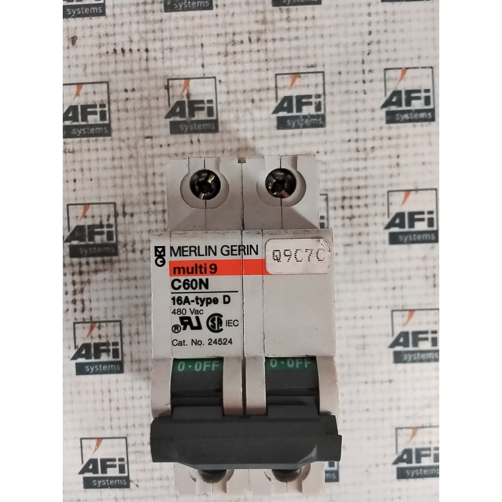 Merlin Gerin C60N-D-16A Circuit Breaker 2-Pole 16Amp 415VAC