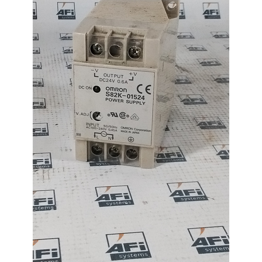 Power Supply, 15W, 100-240 VAC input, 24 VDC 0.6A Output, DIN Rail Mounting