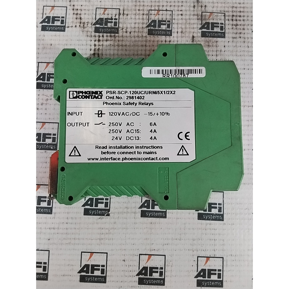 Phoenix Contact PSR-SCP-120UC/URM/5x1/2x2 RELAY 5NO 2NC DIN-RAIL MOUNT FORCE GUIDED