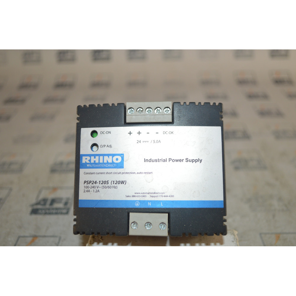 RHINO PSP24-120S POWER SUPPLY
24 VDC (ADJUSTABLE) OUTPUT