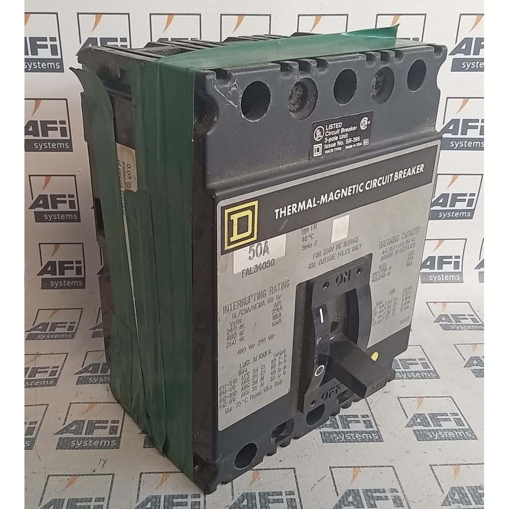 Schneider Electric Square D FAL34050 Molded Case Circuit Breaker 3-Pole 50Amp