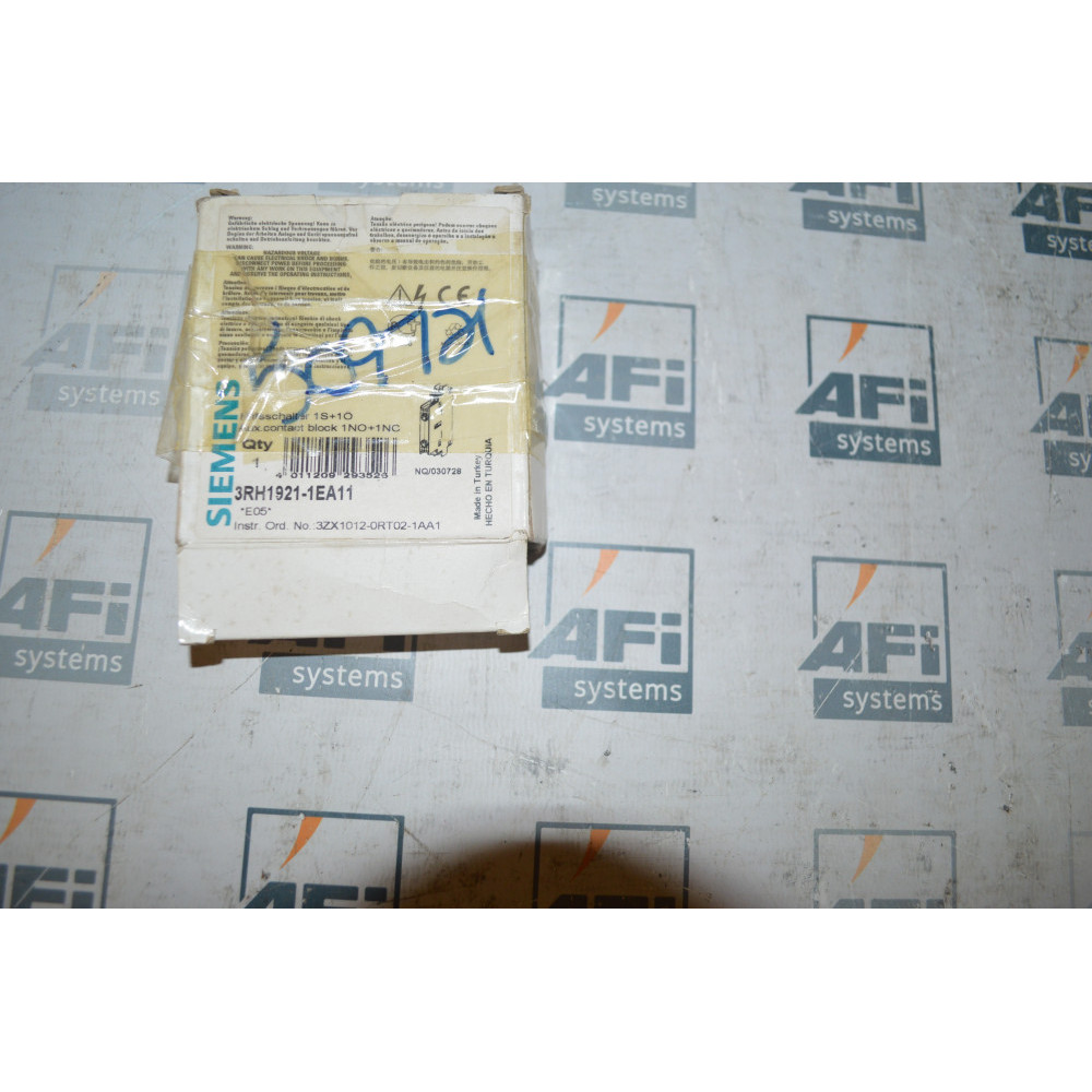 SIEMENS FURNAS ELECTRIC CO 3RH1921-1EA11 AUXILIARY SWITCH BLOCK