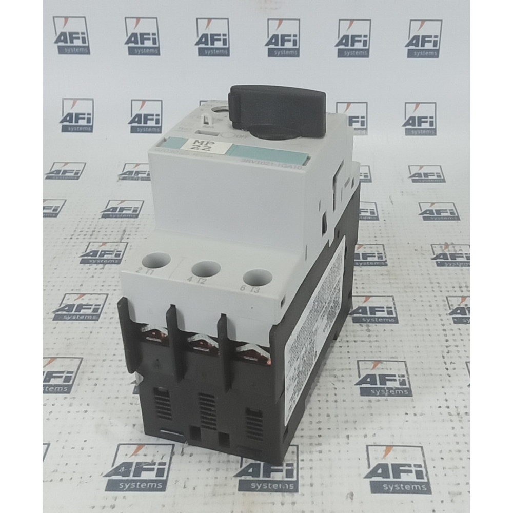 SIEMENS FURNAS ELECTRIC CO 3RV1021-1GA10 DISCONTINUED BY MANUFACTURER 2019  CIRCUIT BREAKER  SIZE S0  FOR MOTOR PROTECTION  4.5-6.3 AMP