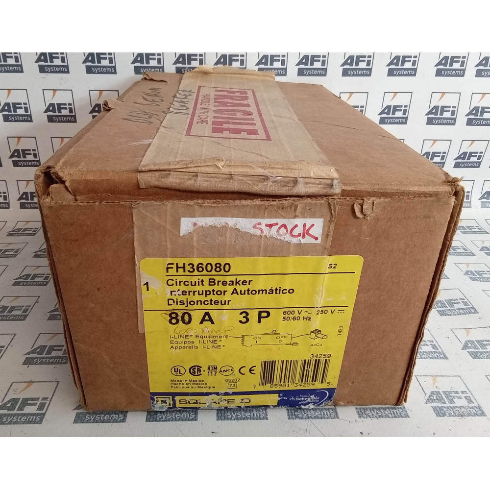 Schneider Electric Square D FH36080 Circuit Breaker 80Amp