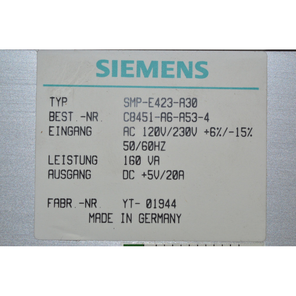 Siemens C8451-A6-A53-4 Power Supply