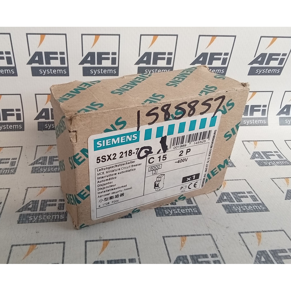 Siemens 5SX2218-7 / 5SX22-C15 Circuit Breaker 15Amp