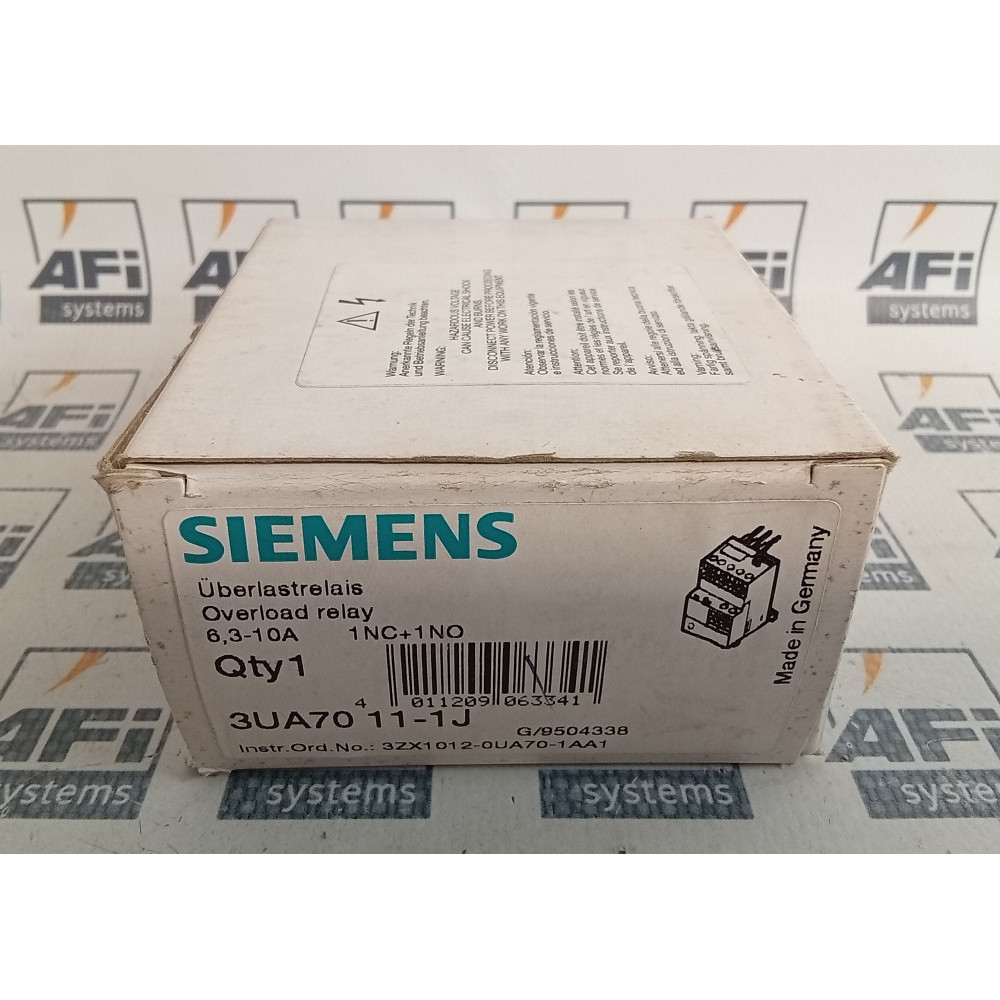 Siemens 3UA70 11-1J Overload Relay