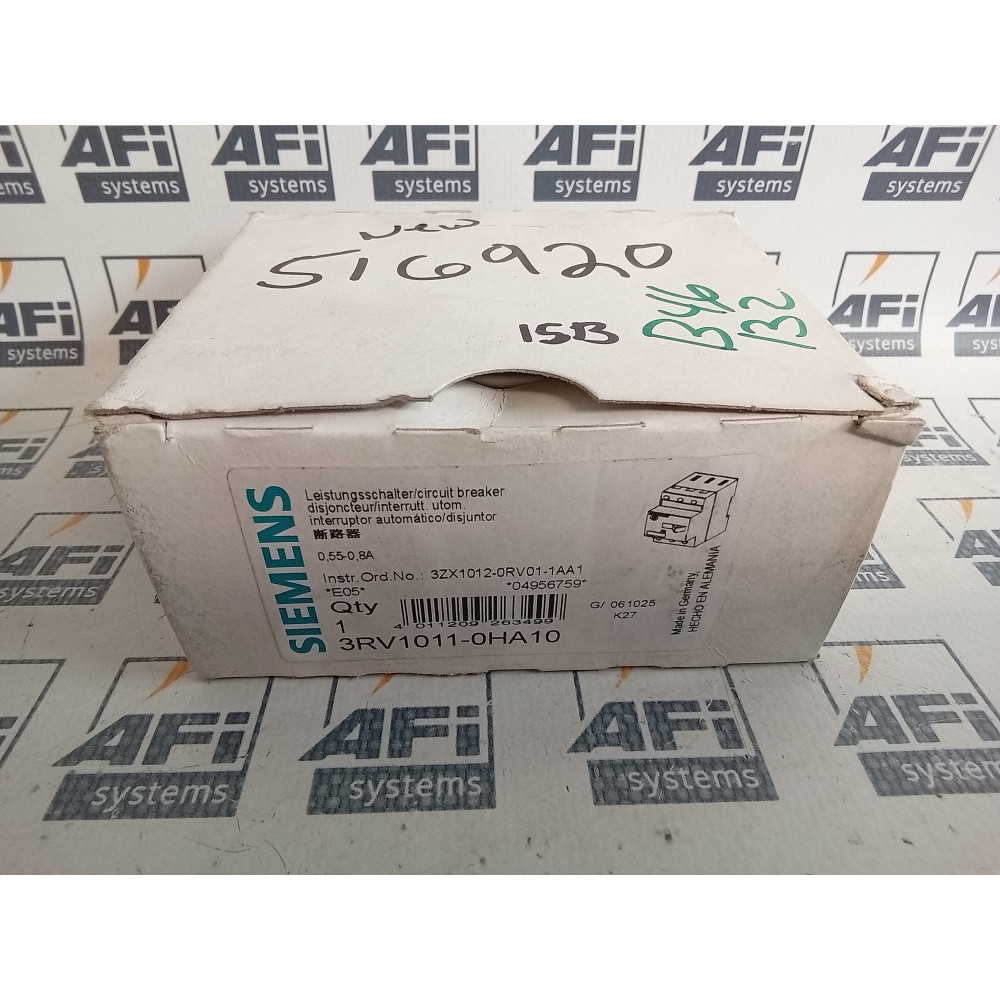 Siemens 3RV1011-0HA10 Circuit Breaker