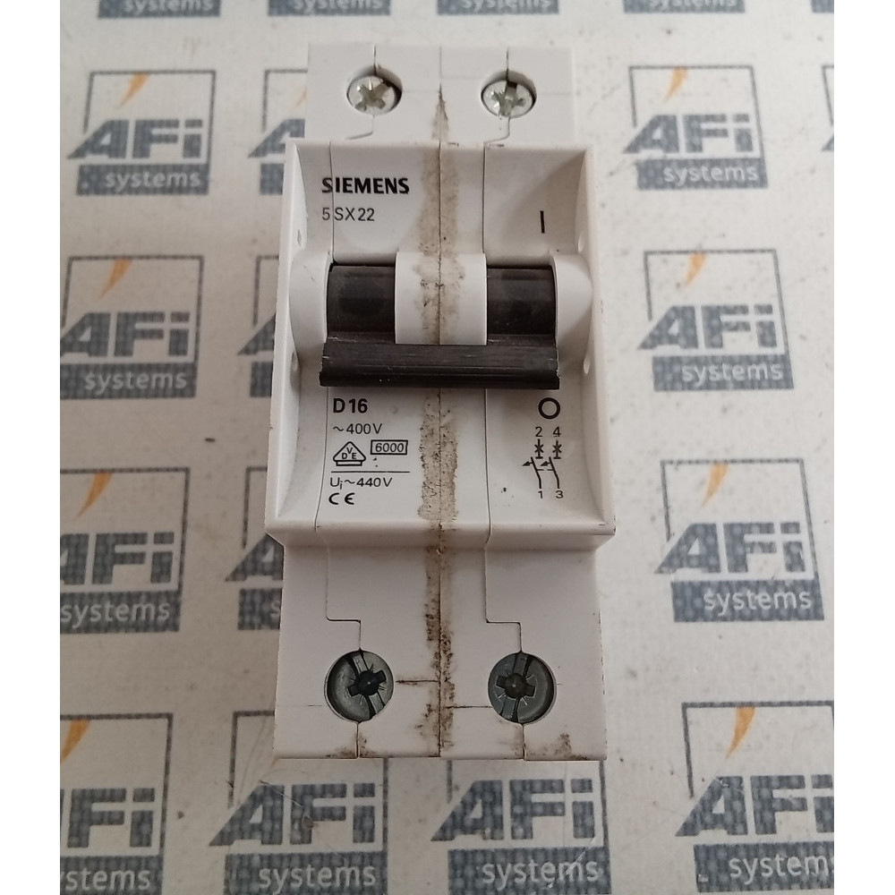 Siemens 5SX2216-8 / 5SX22-D16 Circuit Breaker
