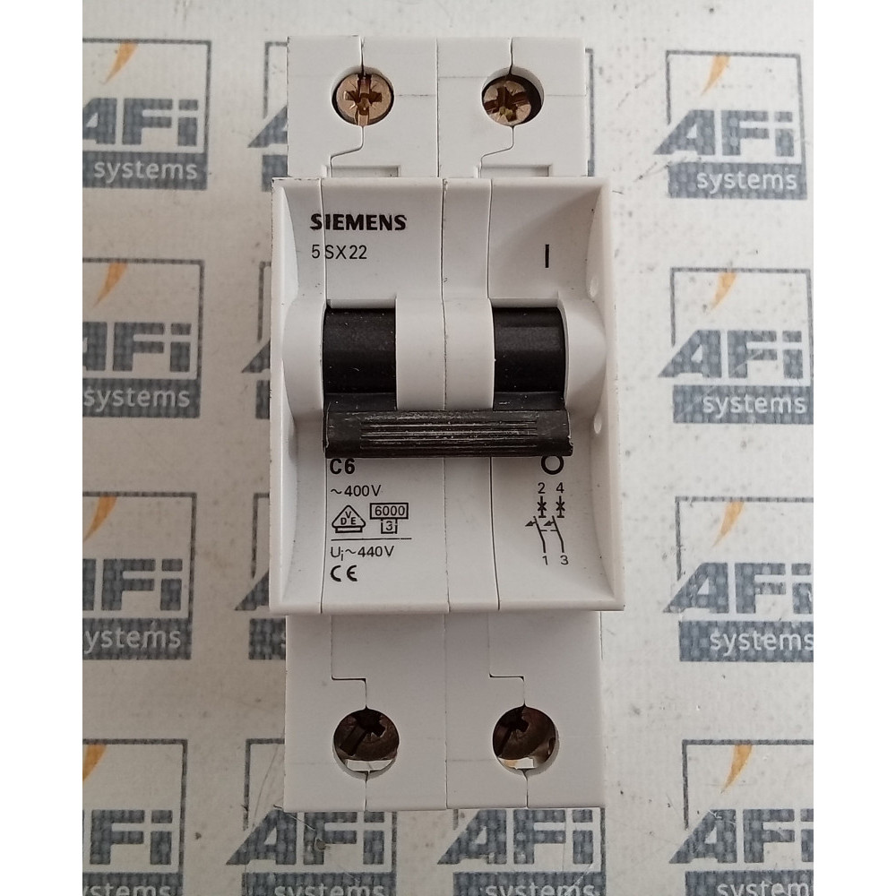 Siemens 5SX22-06-7 / 5SX22-C6 Circuit Breaker