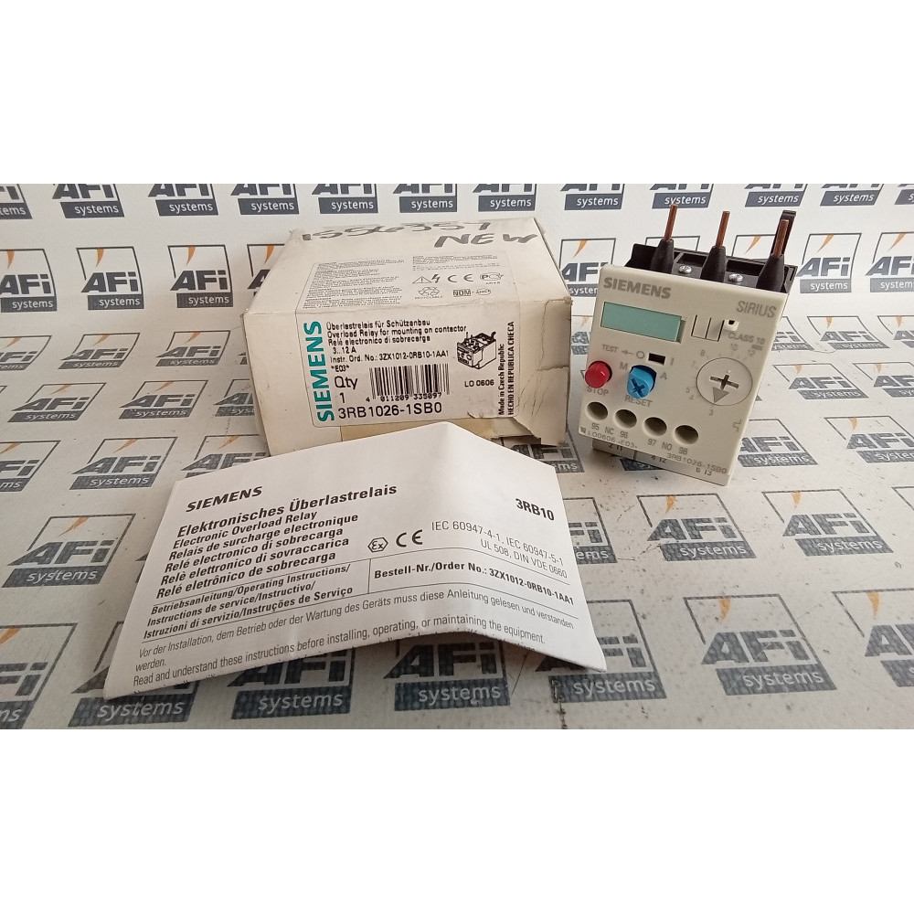 Siemens 3RB1026-1SB0 Contactor Overload Relay