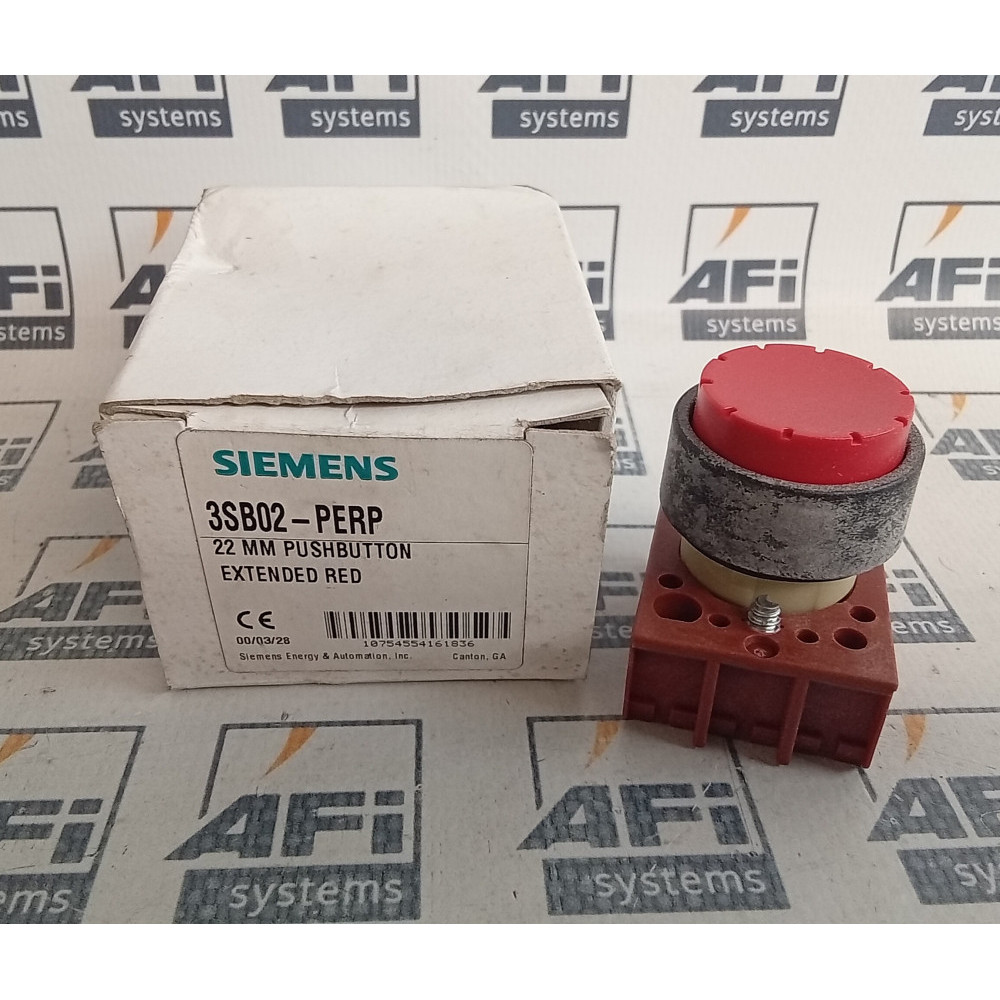 Siemens 3SB02-PERP Red Pushbutton 22mm