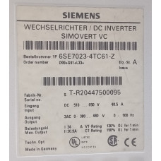 Simovert 15kW Vector Controller 34A, 510-650VDC