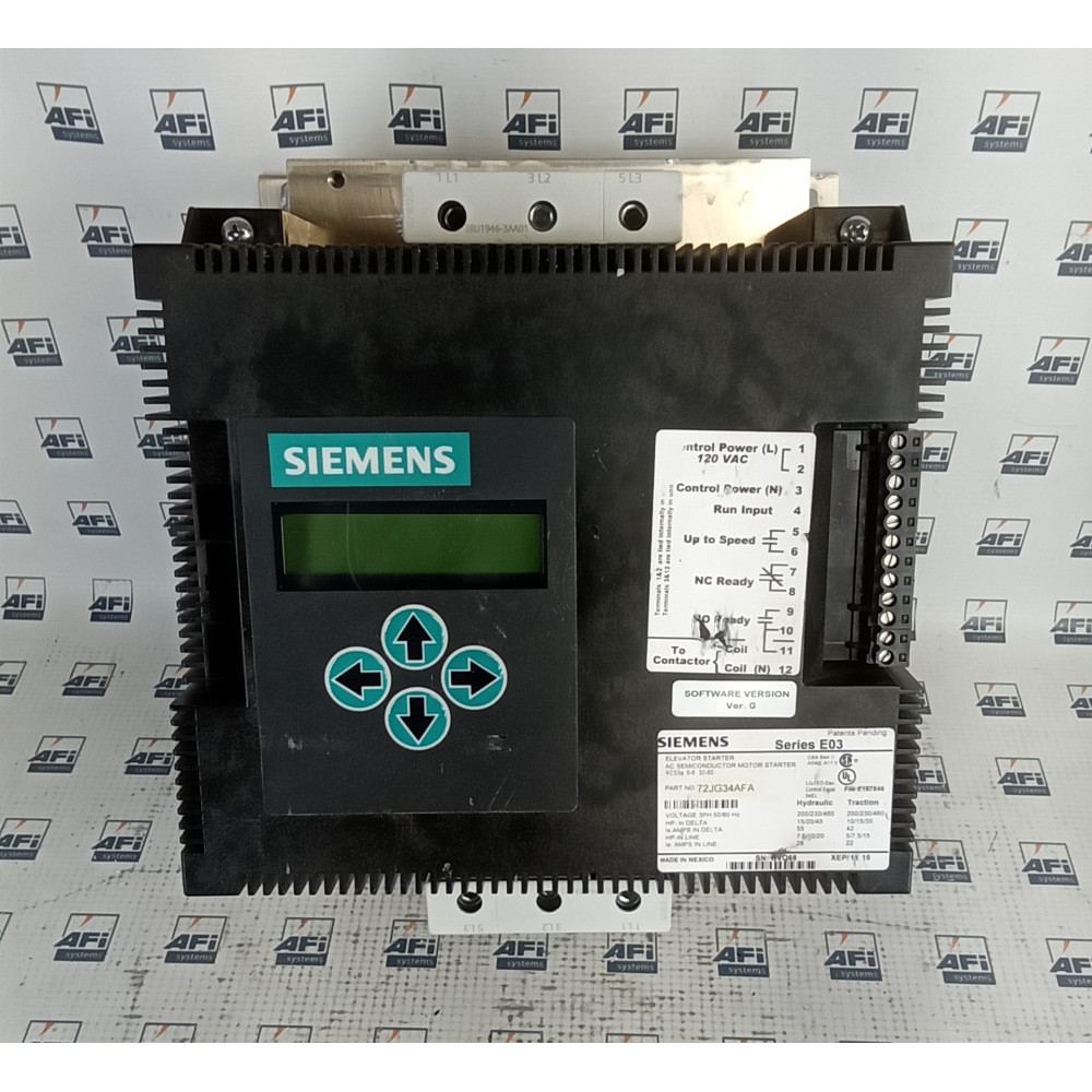Siemens 72JG34AFA Elevator Starter