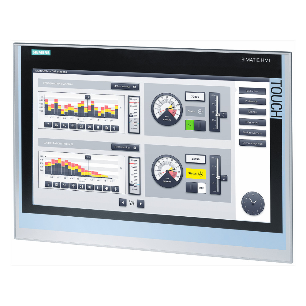 Siemens 6AV2124-0UC02-0AX0 SIMATIC TP1900 Comfort Panel HMI